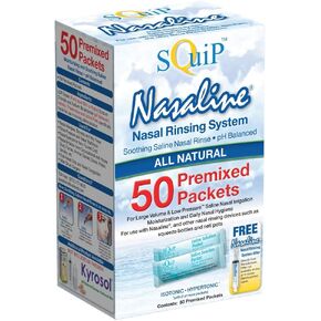 Squip Nasaline Salt 50 Pre-mixed saline packets