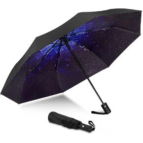 NINEMAX Travel Umbrella Compact,Windproof Umbrellas for Rain Automatic Open Small Portable Umbrella Collapsible Folding Umbrells for Travel Lightweight Foldable Packable Umbrella for Men Women