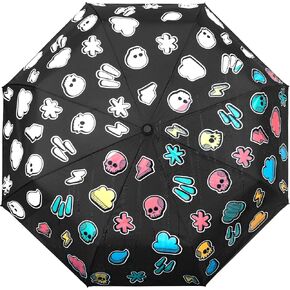 Suck UK, Color Changing Umbrella, Weather Pattern Wind Proof Umbrellas For Rain, Compact Umbrella Windproof & Folding Umbrella, Cute Umbrella For Kids, Travel Umbrella & Rainbow Umbrella