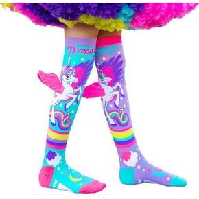 7-12 Year Old Kids Girls Knee High Socks Little Girls Cute Crazy Funny Animal Pattern Long Boot Socks with 3D Wings