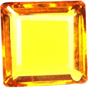 REAL-GEMS 109.55 Ct Yellow Citrine Emerald Shaped Shaped Gemstone