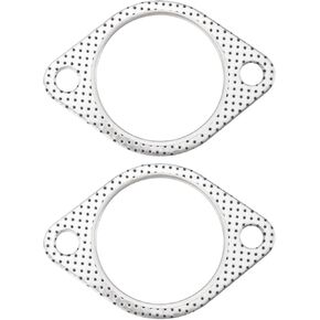 Create idea 2pcs 2.5 Inch Exhaust Pipe Interface Flange Gasket 2-Hole Steel Exhaust Turbine Manifold Lower Manifold Hole Spacing 102mm for 70mm Exhaust Pipe