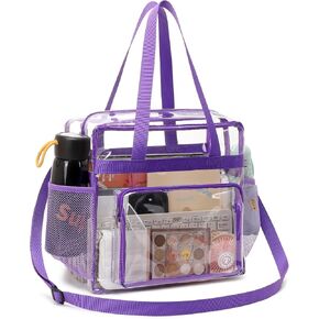 Clear Bag for Stadium Events 12 x6 x12 Clear Crossbody Tote Bag Stadium Approved with Adjustable Longer Strap in Saudi Arabia