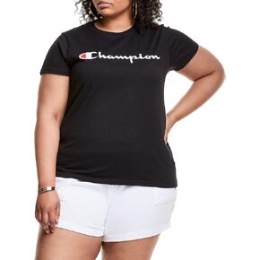 Champion Women's T-shirt, Classic Short Sleeve T-shirt, Lightweight Tee for Women, Script Logo (Plus Size Available)