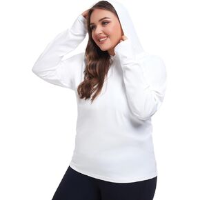 Inno Butter-Soft UPF 50+ Plus Size Workout Shirt for Women Long Sleeves Moisture Wicking Tshirt Running Hiking Sports Tops