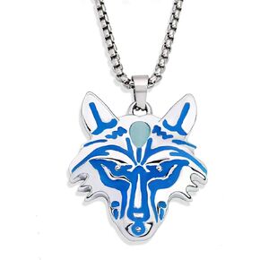 Fashion Night Glow Wolf Necklace Animal Pendant for Men and Women Unique Design Suitable for Party and Daily Wear Jewelry
