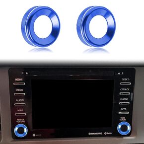 for Toyota C-HR/Camry/Camry Hybrid/Corolla/Corolla Hatchback/Sienna/Tacoma/Venza 8-inch or 7-inch Touchscreen knob Trims（red）
