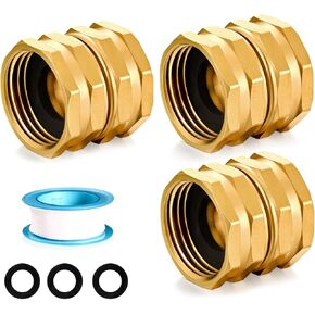 Garden Hose Connector Adapter,3/4" GHT Double male Connectors, Brass Repair Fittings with Dual for Male to Male Adapter (10 Pack) in Kuwait