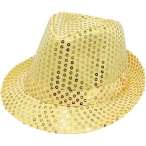 Western Sequin Fedora Hat Bling Dance Hats Shining Sequin Hat for Kids