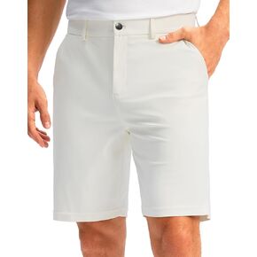Soothfeel Men's Golf Shorts with 5 Pockets Stretch Lightweight Quick Dry 9 Inch Flat Front Casual Work Dress Shorts for Men