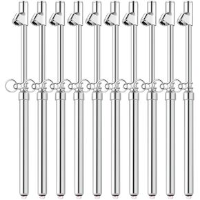 10 Pack Silver Dual Head Tire Pressure Gauge Heavy Duty Air Pressure Tire Gauge Truck Tire Gauge for Auto Truck Car RV Van Gage Range 10-150PSI, 1-10Bar