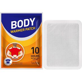 10 Count Adhesive Heat Patches for Neck, Knee, Upper or Lower Back, Air-Activated Heat Therapy Pads for Stiffness, Sprains, and More, Stick to Clothing, 5x3.7 in