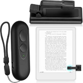 جهاز التحكم عن بعد بتردد الراديو لقارئات الكتب الإلكترونية Kindle Paperwhite Kobo، التقاط الصور وتسجيل الفيديو عن بعد، جهاز تحويل الصفحات عن بعد للإلكترونيات التي تعمل باللمس للكتب الإلكترونية، أسود
