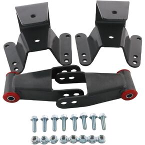 4" Lowering Drop Set Spring Shackle and Hanger Kit Rear Suspension Compatible with 1973-1987 Chevy GMC C10 2WD Rear Drop Kits
