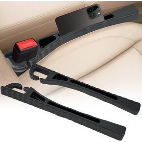 2PCS Car Seat Gap Filler, Seat Gap Filler for Cars SUV Trucks, Car Essentials, Effectively Prevent Things from Falling Off (Universal, Black)