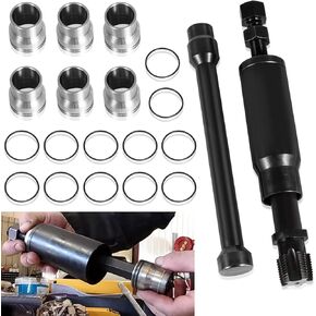 C7 Injector Sleeve Cup Removal Installation Tool with Parts Kit Compatible with Caterpillar CAT 3126 / 3126B C7 C9 with Style HUEI injectors