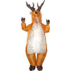 Inflatable Reindeer Costume Adults Reindeer Costume Adult Funny Blow Up Costume Suit Inflatable Costume Adult for Christmas Halloween Cosplay