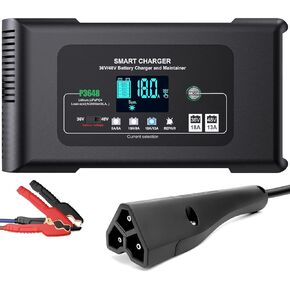 E-Z-GO Elite Lithium Golf Cart Battery Charger, 36V 48V Smart Fully Automatic Lead-Acid Lifepo4 Battery Charger, 48 Volt 13 Amp EZGO LSV RXV TXT Charger