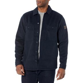 BOSS Men's Garment Dyed Button Down Overshirt