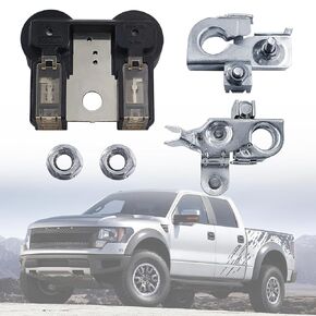 Positive & Negative Battery Terminal Clamps and Battery Fuse Terminal Replacement Compatible with 2011-2014 Ford F-150 AL3Z-14526-AA BFT BT4Z-14450-AA BT4Z-14450-BA AL3Z14526AA