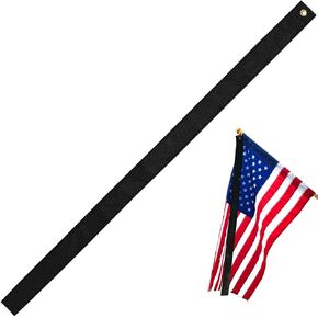 ANLEY Flag Mourning Streamer (Ideal for 3x5 FT Flag) Half-Mast Mourning Ribbon - Double Stitched - Honoring the Fallen Half-staff Mourning Streamer