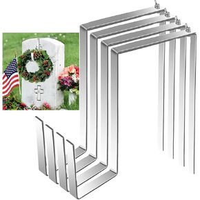Wreath Holder for Cemetery Wreath Hanger for Front Door for Halloween and Christmas Decorations Wreath Door Hanger Wreath Hooks for Front Door Wreath Hanger Over The Door Wreath Hanger 4 PCS
