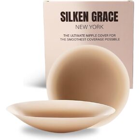 Silken Grace Ultra Silicone Nipple Covers, Skin Friendly, Breathable In 4 Colors. Pasties Nipple Covers No Show, Boob Covers