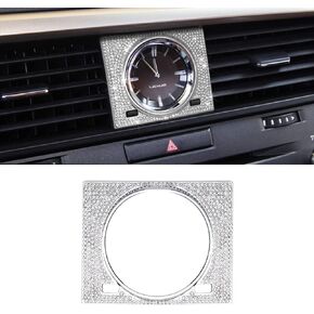 CARFIB Car Interior Bling Accessories for Lexus RX 350 450h Hybrid Clock 2020 2019 Decal Sticker Cover Parts Decoration Men Women Zinc Alloy Crystal Silver