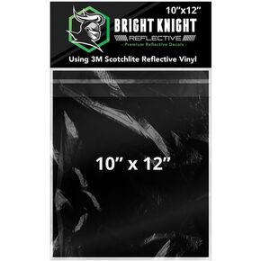 Black Reflective Vinyl Motorcycle Helmet Reflective Stickers 5x30, Made with 3M Reflective Tape Vinyl for Trailers, Cars, Bikes, Rims, Waterproof Black Reflective Tape by Bright Knight Decals