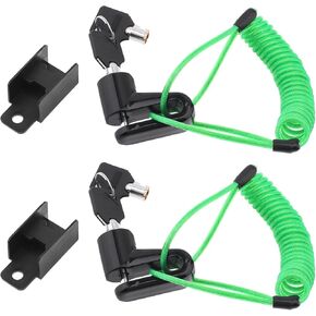 Windance 2PCS Disc Brake Lock with Reminder Cable 120cm/47in, Anti Theft Wheel Lock for Motorcycles Scooters Bicycles