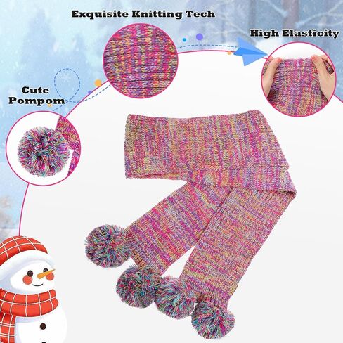 3Pcs Kids Hat Gloves Scarf Set for Girls Boys Toddlers Age 1-6 Winter Warm Beanie Hats Gloves Knit Set with Fleece Lined in Saudi Arabia