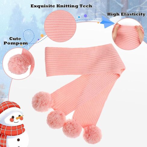 3Pcs Kids Hat Gloves Scarf Set for Girls Boys Toddlers Age 1-6 Winter Warm Beanie Hats Gloves Knit Set with Fleece Lined in Saudi Arabia