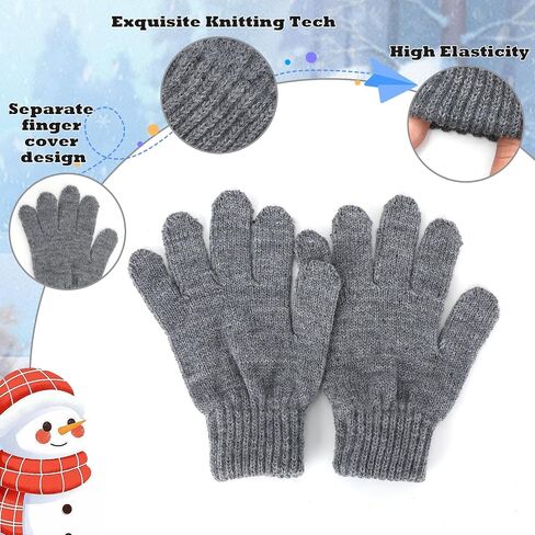 3Pcs Kids Hat Gloves Scarf Set for Girls Boys Toddlers Age 1-6 Winter Warm Beanie Hats Gloves Knit Set with Fleece Lined in Saudi Arabia