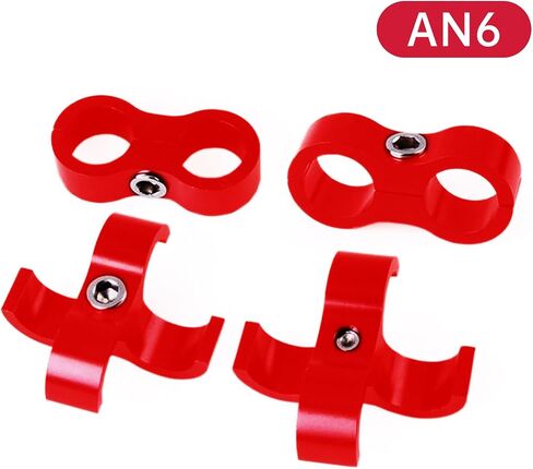 4AN خرطوم فاصل المشبك، الألومنيوم خرطوم الوقود تصاعد المشبك، خرطوم تركيب محول لخط الوقود 1/2، خرطوم النفط، خط الفرامل، أنابيب المياه، خط الغاز الأحمر 4PCS in Kuwait