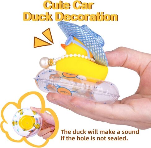 البط المطاطي للسيارات لوحة القيادة رعاة البقر بطة اكسسوارات السيارات الحلي مع قبعة رعاة البقر ديسكو صغيرة السباحة الدائري وشاح النظارات الشمسية والدعامة الخاصة (DC10) in Kuwait