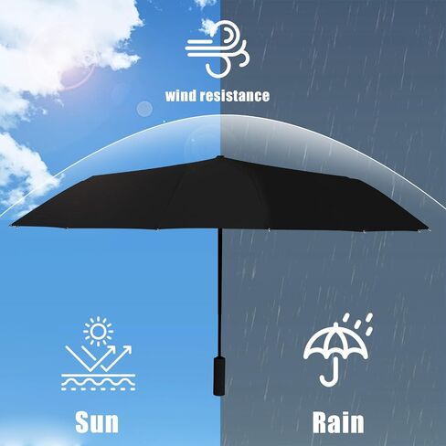 Luwint Strong Windproof Automatic Folding Portable Travel Umbrella for Wind Resistant, Rain, UV Protection in Kuwait