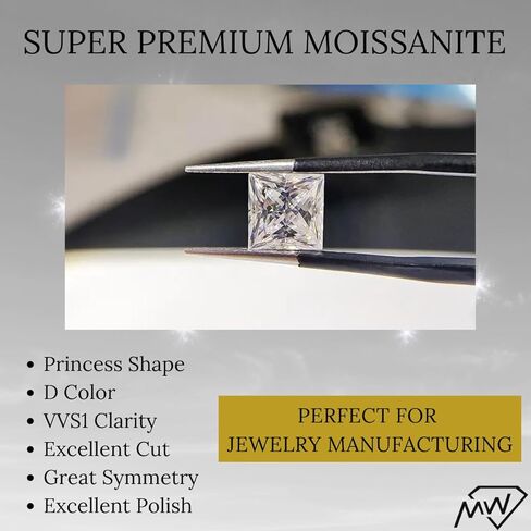 أحجار كريمة مويسانيتي فضفاضة، وضوح D Color VVS1 مع شهادة GRA لصنع المجوهرات - حجر كريم أنيق - مثالي لخاتم الخطوبة، والقرط، والسوار، وهدايا عيد الحب in Kuwait