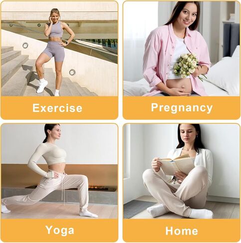 Lusofie 3 Pairs Pilates Socks with Grips for Women White Yoga Socks Barre Socks Pilates Grip Socks Non Slip Socks for Women in Saudi Arabia