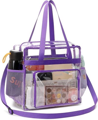 Clear Bag for Stadium Events 12 x6 x12 Clear Crossbody Tote Bag Stadium Approved with Adjustable Longer Strap in Saudi Arabia