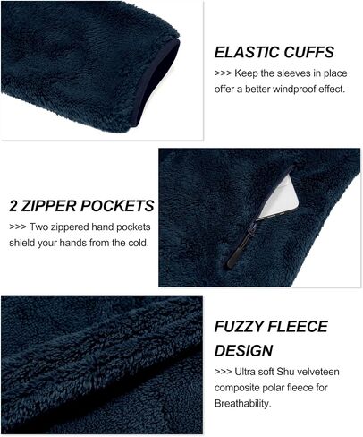 Women's Fleece Sherpa Jacket, Fuzzy Long Sleeve Casual Coat, Zip Up Warm Winter Fall Outerwear with Pockets in Kuwait
