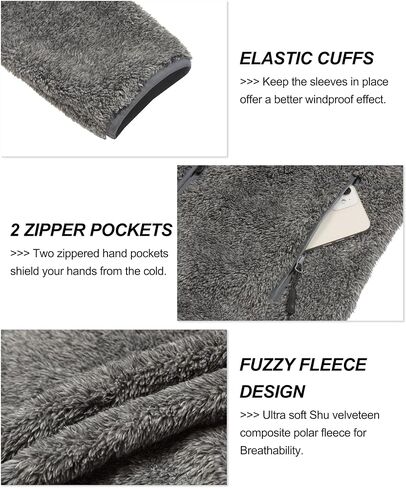 Women's Fleece Sherpa Jacket, Fuzzy Long Sleeve Casual Coat, Zip Up Warm Winter Fall Outerwear with Pockets in Kuwait