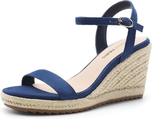 DREAM PAIRS Espadrilles Wedge Sandals for Women, Women's Open Toe Summer Dressy Sandals with Adjustable Ankle Strap and Soft Footbed in Saudi Arabia