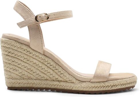 DREAM PAIRS Espadrilles Wedge Sandals for Women, Women's Open Toe Summer Dressy Sandals with Adjustable Ankle Strap and Soft Footbed in Saudi Arabia