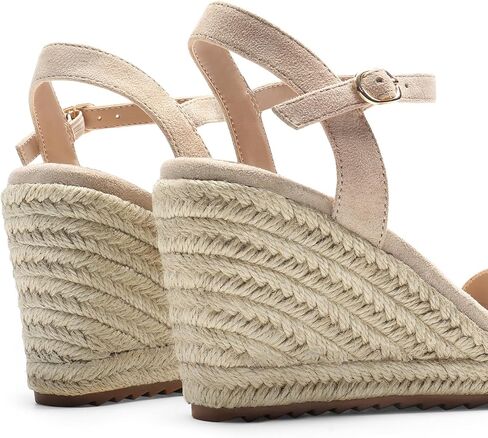 DREAM PAIRS Espadrilles Wedge Sandals for Women, Women's Open Toe Summer Dressy Sandals with Adjustable Ankle Strap and Soft Footbed in Saudi Arabia