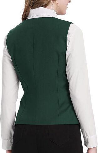 GRACE KARIN Women's V-Neck Slim Fit Office Bottoned Dressy Suit Vest Waistcoats in Saudi Arabia
