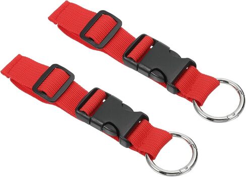 PATIKIL Add A Bag Luggage Straps, 2 Pcs Adjustable Suitcase Belt, Travel Accessories Plastic Buckle for Connecting Your Luggage Jacket, Red in Saudi Arabia