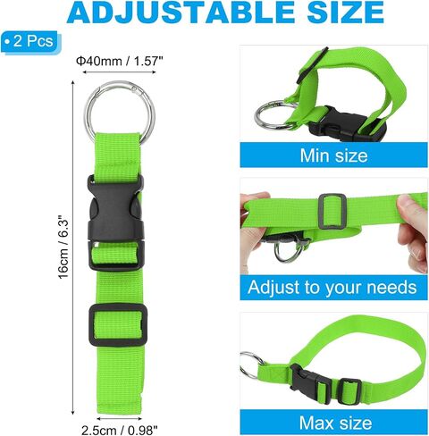 PATIKIL Add A Bag Luggage Straps, 2 Pcs Adjustable Suitcase Belt, Travel Accessories Plastic Buckle for Connecting Your Luggage Jacket, Red in Saudi Arabia