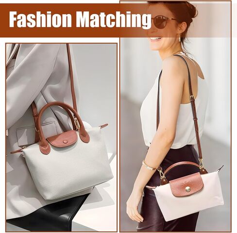 حزام حقيبة Longchamp Mini، حزام متوافق مع Longchamp، حزام Longchamp Crossbody، حزام كتف من الجلد الطبيعي مع محول خالٍ من اللكمات، حزام بديل قابل للتعديل in Saudi Arabia