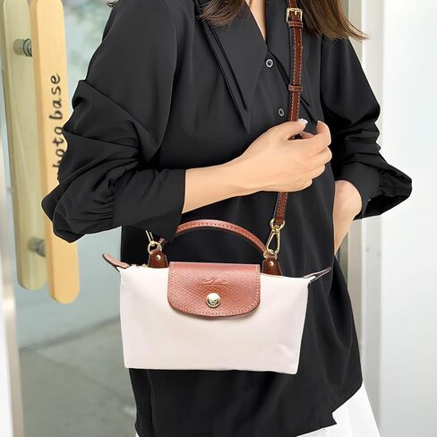 حزام حقيبة Longchamp Mini، حزام متوافق مع Longchamp، حزام Longchamp Crossbody، حزام كتف من الجلد الطبيعي مع محول خالٍ من اللكمات، حزام بديل قابل للتعديل in Saudi Arabia