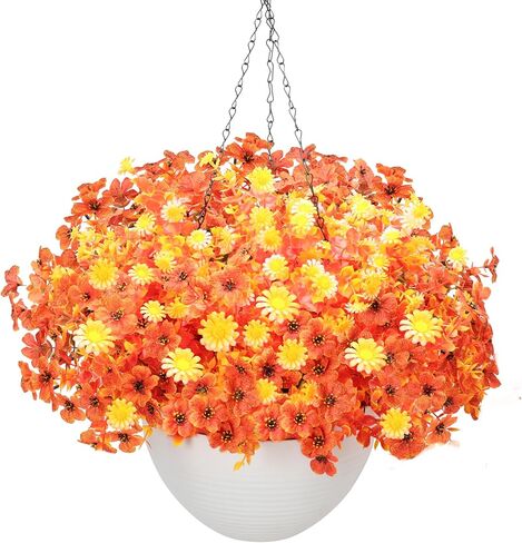 Artificial Flowers Pansies Plants for Outside,10 Bundles Outdoor UV Resistant Fake Silk Pansy,Faux Viola,Garden Porch Window Box Home Wedding Farmhouse Festive Shrub Decor-Without Basket in Kuwait